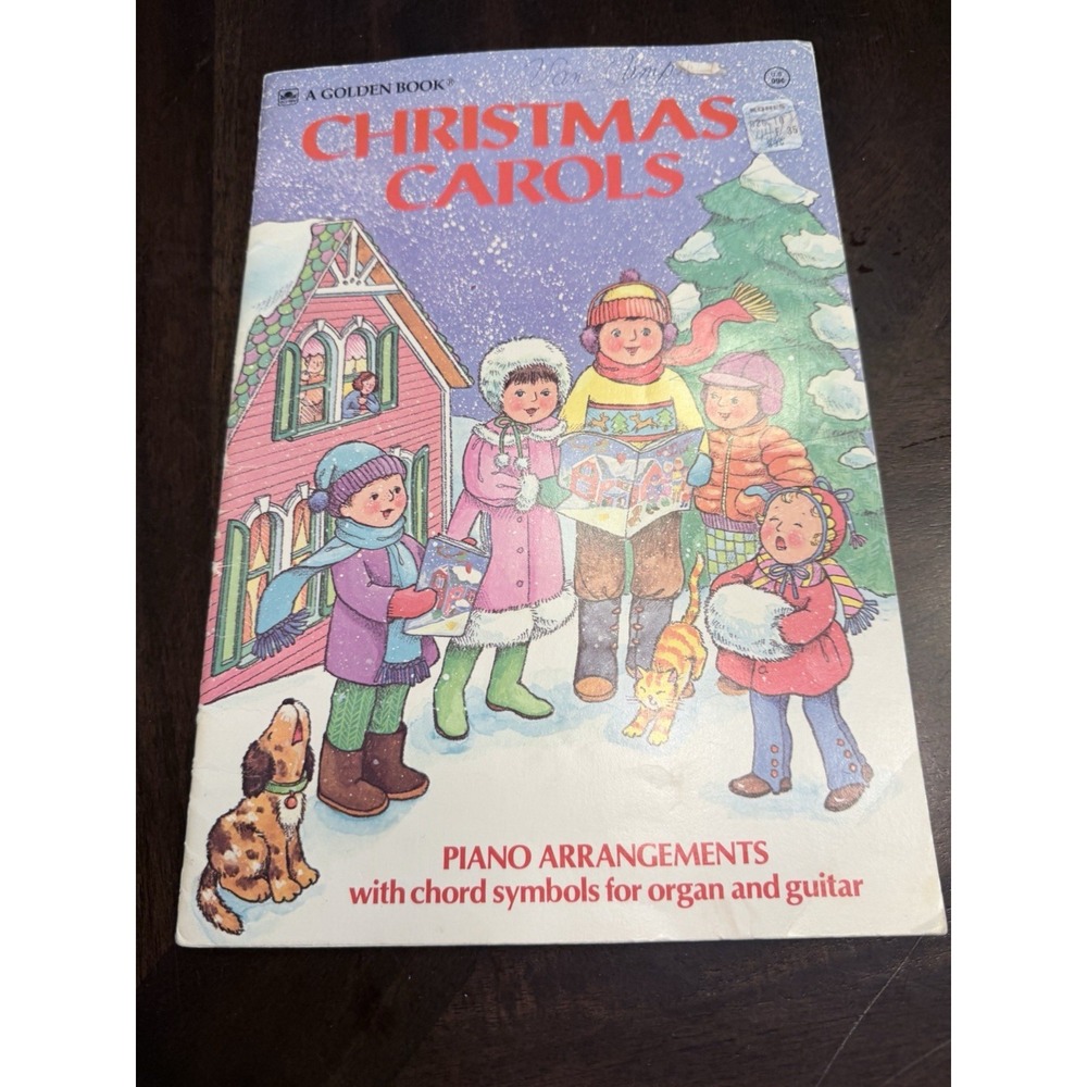 Vinage Golden Books Christmas Carols Piano Arrangements Organ and Guitar